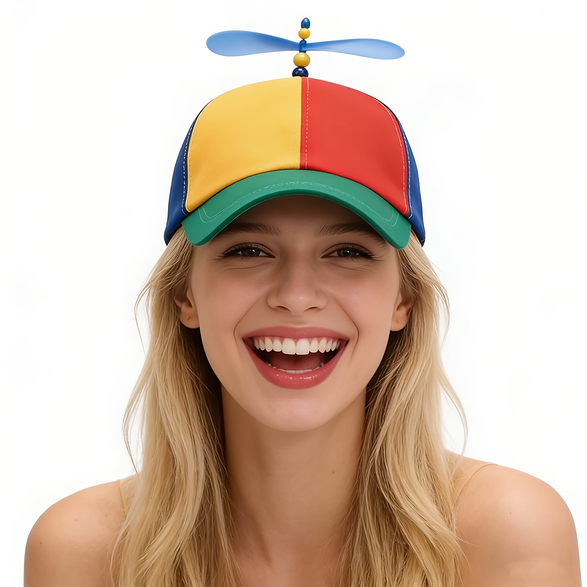 Ekko Cosplay Prop - Chapéu Engraçado Multicolorido com Hélice para