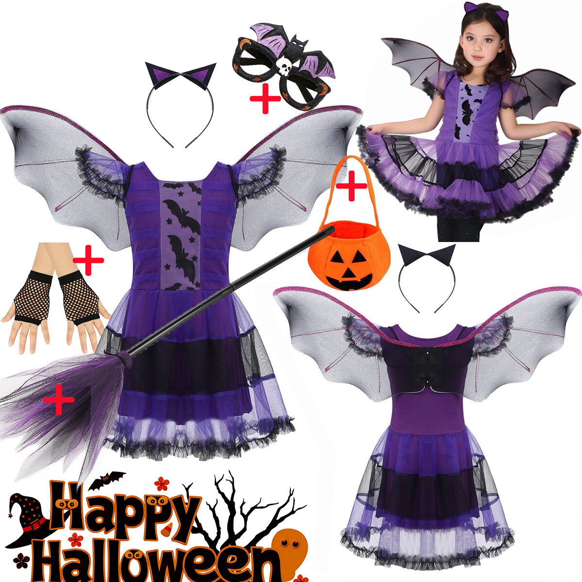 Menina voando morcego cosplay  - Cosplay Bat Prop avaliação e preço