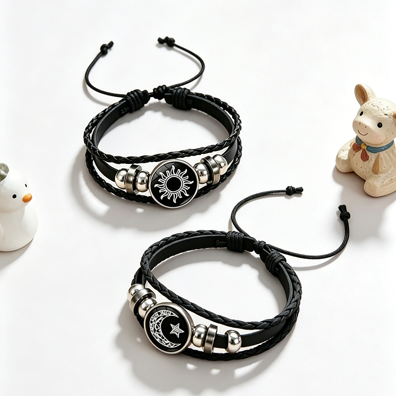 Conjunto de 2 Pulseiras Casal  - Snap Fastener Set avaliação e preço