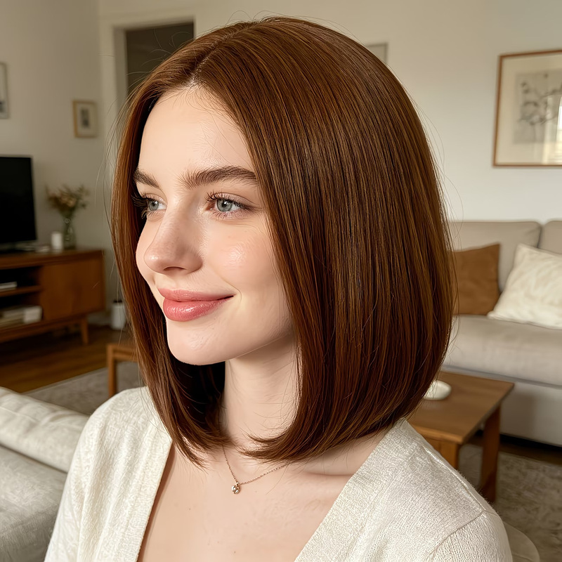 Peruca curta estilo bob com fr - Wig Fiber Net avaliação e preço