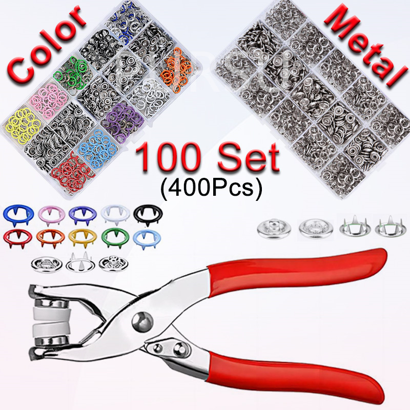 100 conjuntos de alicates de p - Snap Fastener Set avaliação e preço