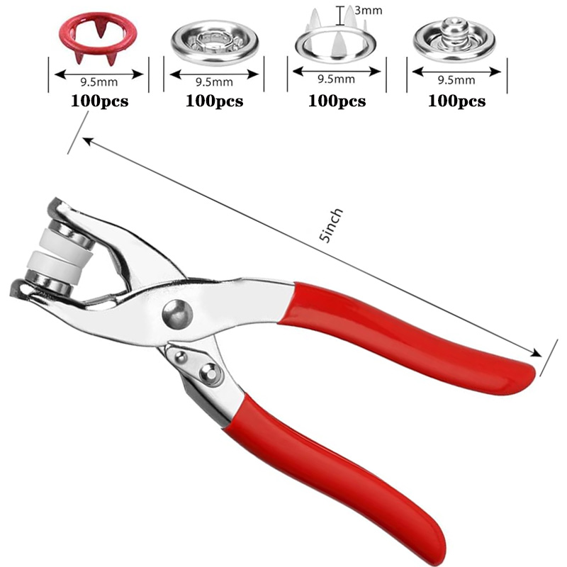 100 conjuntos de alicates de p - Snap Fastener Set avaliação e preço