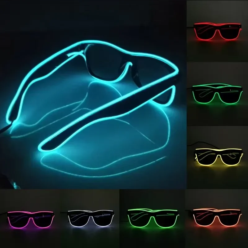Óculos de sol com LED neon bri - Led El Wire avaliação e preço