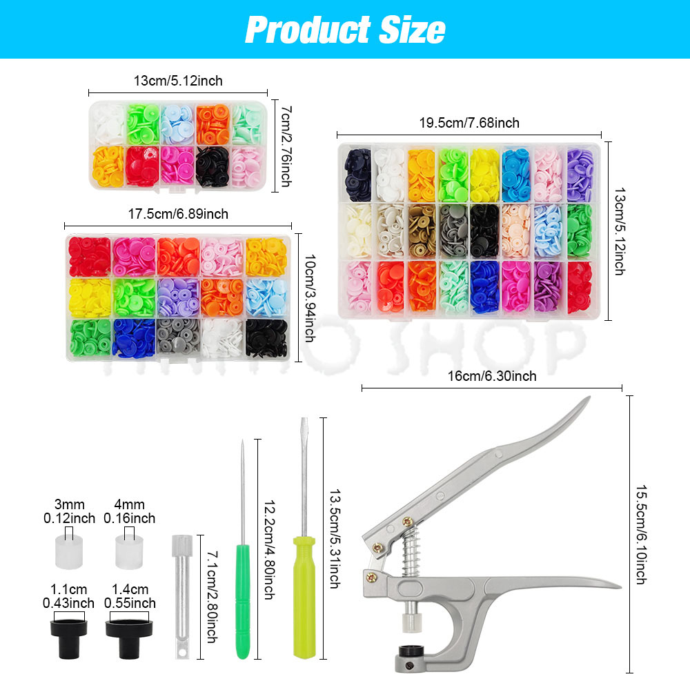 Kit de alicates fixadores de p - Snap Fastener Set avaliação e preço