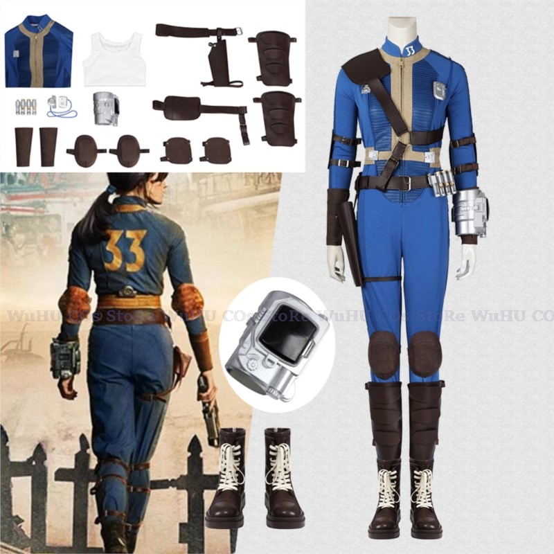 Fato de Lucy Cosplay para Mulh - Fallout Cosplay Prop avaliação e preço