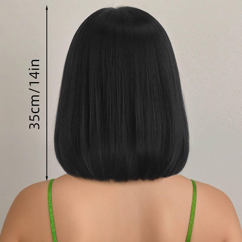 Peruca feminina curta e elegan - Wig Fiber Net avaliação e preço