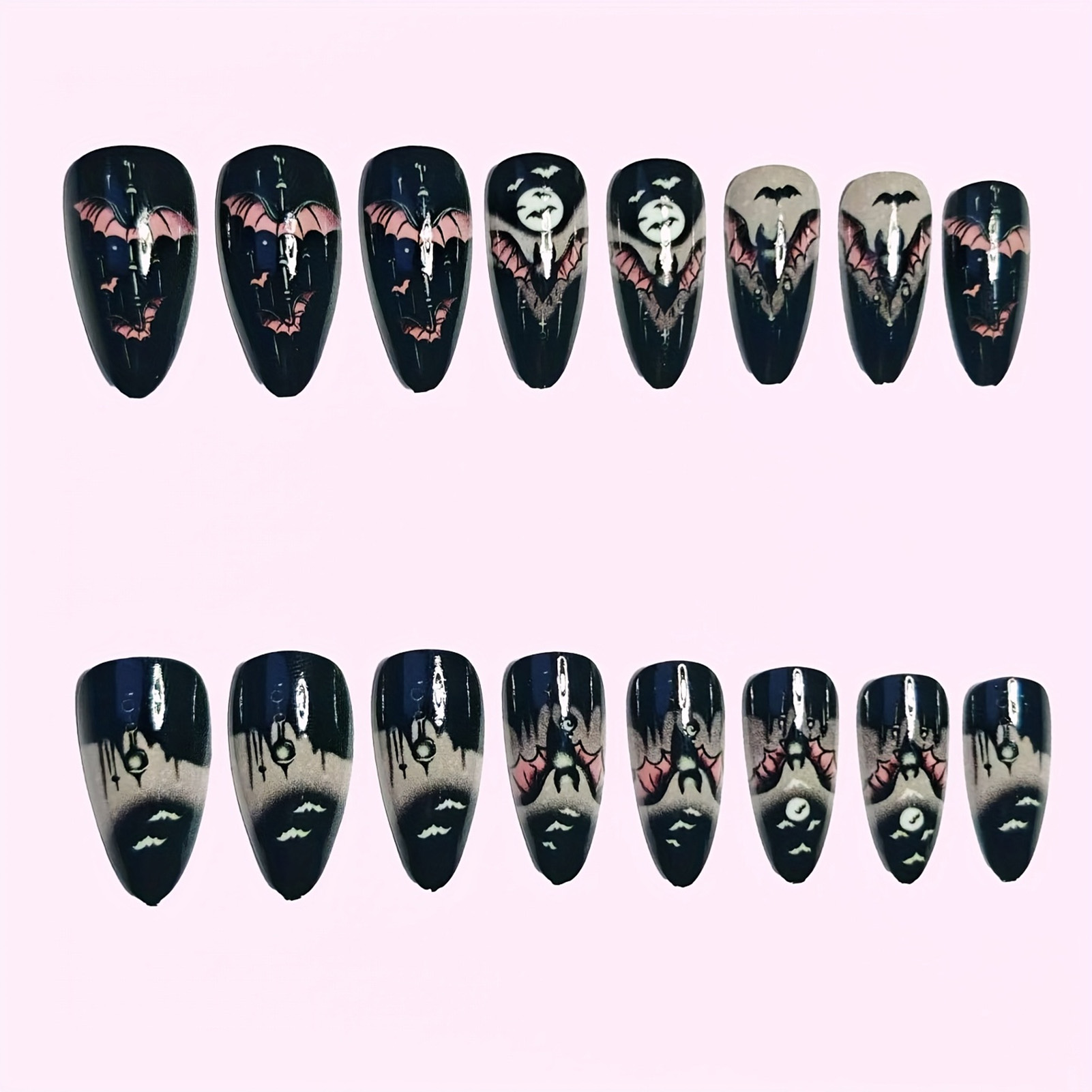 24 Unidades de Unhas Postiças  - Cosplay Bat Prop avaliação e preço