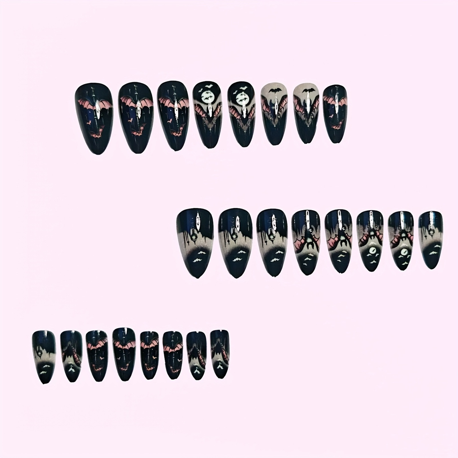 24 Unidades de Unhas Postiças  - Cosplay Bat Prop avaliação e preço