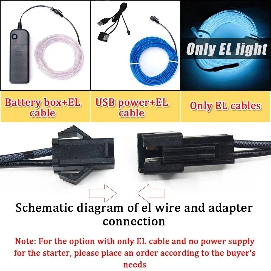 1m/3m/5m flexível luz de néon  - Led El Wire avaliação e preço