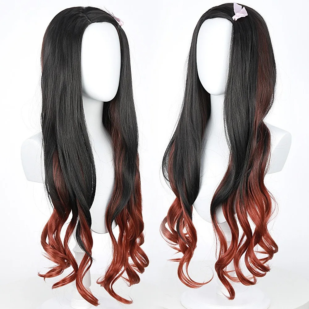 Peruca de Cosplay Nezuko com C - Wig Fiber Net avaliação e preço
